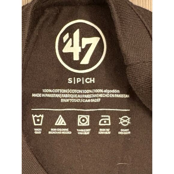 47 Pittsburgh Penguins Black Rainbow Pride Logo T-Shirt Size Small Short Sleeve - Picture 4 of 5